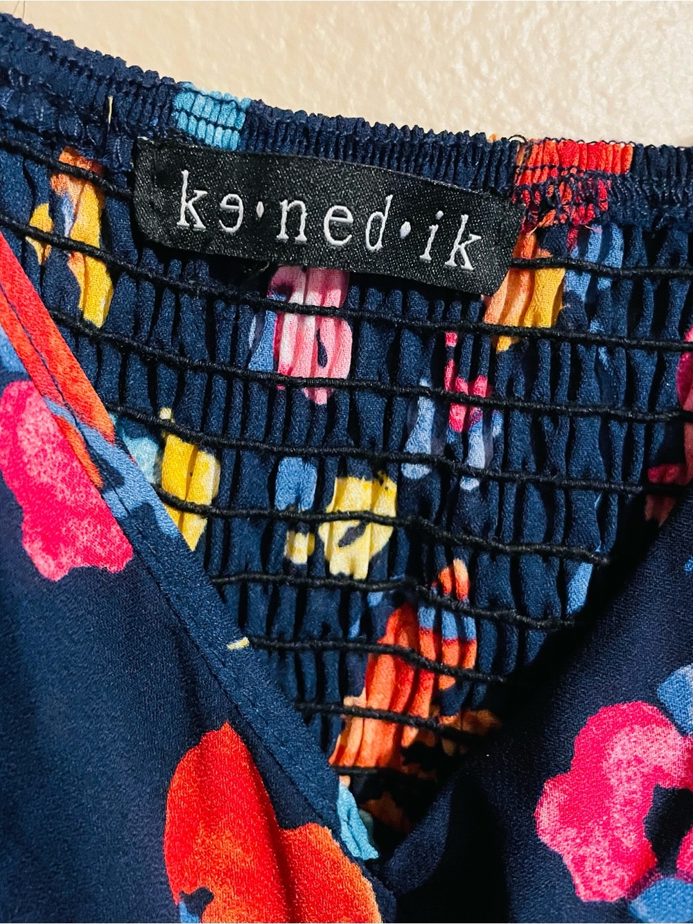 Nordstrom Navy Maxi Dress with Multicolor Floral Print - Picture 3 of 5